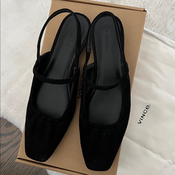 Vince Women's Black Suede Slingback Flats, size 7.5 - Picture 5 of 6